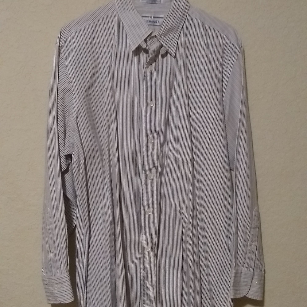Woodward men's striped button up shirt